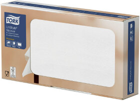 Скатерти бумажные нетканые одноразовые Tork &quot;LinStyle Premium&quot;, 20 шт., 80х80 см, белые, 474741