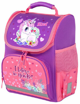 Ранец ПИФАГОР BASIC, 1 отделение, 3 кармана, эргономичная спинка, &quot;Happy unicorn&quot;, 35х28х18 см, 271372