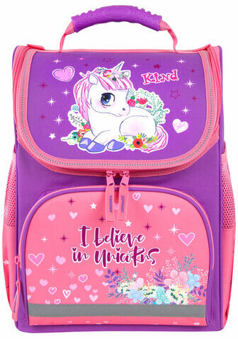 Ранец ПИФАГОР BASIC, 1 отделение, 3 кармана, эргономичная спинка, "Happy unicorn", 35х28х18 см, 271372