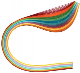 Бумага для квиллинга &quot;Радуга&quot;, 10 цветов, 100 полос, 7 мм х 300 мм, 80 г/м2, ОСТРОВ СОКРОВИЩ, 128755