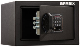 Сейф мебельный BRABIX &quot;SF-170EL&quot;, 170х260х230 мм, электронный замок, черный, 291143, S103BR210614