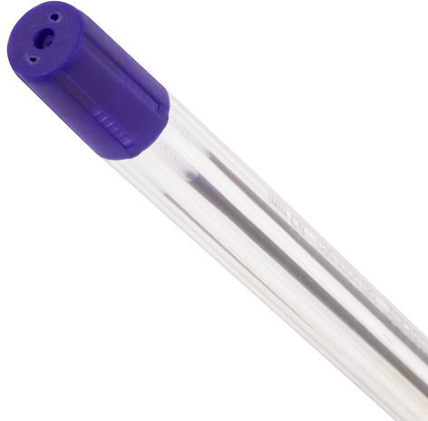 Ручка шариковая BRAUBERG "Flash", СИНЯЯ, корпус прозрачный, узел 0,7 мм, линия письма 0,35 мм, 141031