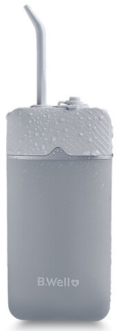 Ирригатор для полости рта B.WELL PRO-913, портативный, емкость резервуара 0,15 л, 1 насадка, бело-серый