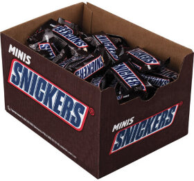 Конфеты шоколадные SNICKERS minis, весовые, 1 кг, картонная упаковка, 57236