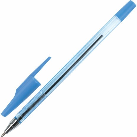 Ручка шариковая STAFF AA-927, СИНЯЯ, корпус тонированный, хромированные детали, 0,7 мм, линия 0,35 мм, 142809