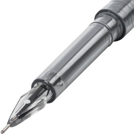 Ручка гелевая BRAUBERG DIAMOND, ЧЕРНАЯ, игольчатый узел 0,5 мм, линия письма 0,25 мм, 143379