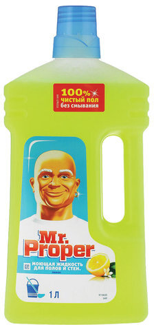 Средство для мытья пола и стен 1 л, MR. PROPER (Мистер Пропер) "Лимон", 1008196