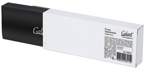 Ручка подарочная шариковая GALANT "PUNCTUM BLACK", корпус черный, детали розовое золото, узел 0,7 мм, синяя, 143514