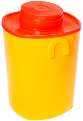 Контейнер для сбора отходов острого инструмента 1,5 л КОМПЛЕКТ 30 шт., желтый (класс Б), СЗПИ