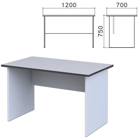 Стол письменный "Монолит", 1200х700х750 мм, цвет серый, СМ1.11