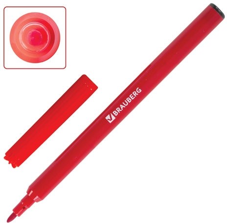 Фломастеры BRAUBERG "АКАДЕМИЯ", 12 цветов, вентилируемый колпачок, ПВХ упаковка, 151411