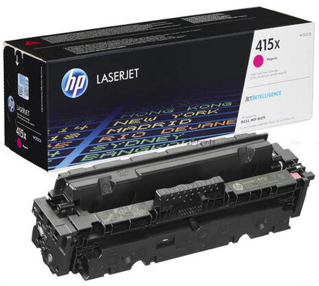 Картридж лазерный HP (W2033X) Color LaserJet M454dn/M479dw и др, №415X, пурпурный, оригинальный, ресурс 6000 страниц
