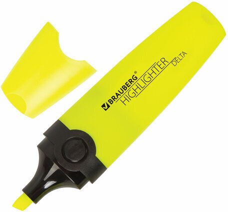 Набор текстовыделителей BRAUBERG 2 шт., ЖЕЛТЫЙ/РОЗОВЫЙ, "DELTA", линия 1-5 мм, 151726