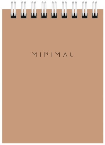 Блокнот МАЛЫЙ ФОРМАТ А7 75х105 мм, 40 л., гребень, картон, клетка, BRAUBERG "Minimal Classic", 116430