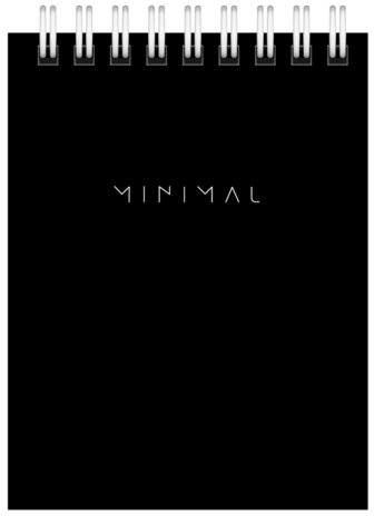 Блокнот МАЛЫЙ ФОРМАТ А7 75х105 мм, 40 л., гребень, картон, клетка, BRAUBERG "Minimal Classic", 116430