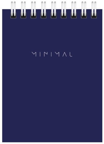 Блокнот МАЛЫЙ ФОРМАТ А7 75х105 мм, 40 л., гребень, картон, клетка, BRAUBERG "Minimal Classic", 116430