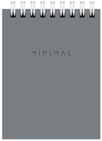 Блокнот МАЛЫЙ ФОРМАТ А7 75х105 мм, 40 л., гребень, картон, клетка, BRAUBERG "Minimal Classic", 116430