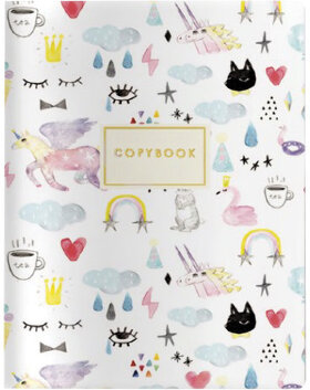 Тетрадь ЕВРО А5 40 л. BRUNO VISCONTI сшивка, клетка, Soft Touch, фольга, бежевая бумага 70 г/м, "ВОЛШЕБСТВО", 7-40-121