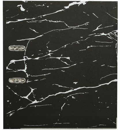 Папка-регистратор STAFF "Profit" с мраморным покрытием, 50 мм, с уголком, черная, СЪЕМНЫЙ МЕХАНИЗМ, 272008