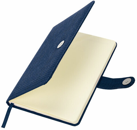 Еженедельник датированный 2024 А5 145х215 мм BRAUBERG "Augustus", под кожу, темно-синий, 115018