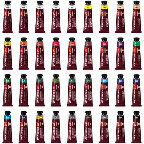 Краски масляные художественные НАБОР "PREMIERE 36 штук 32 цвета!", в тубах 12 мл, BRAUBERG ART, 192008