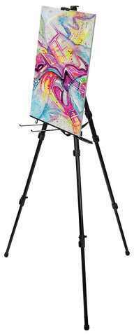 Мольберт-тренога металлический переносной, телескопический, 122х195х100 см, чехол, BRAUBERG ART, 192267