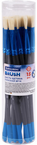 Кисть щетина, плоская № 14, BRAUBERG PREMIUM, 200998