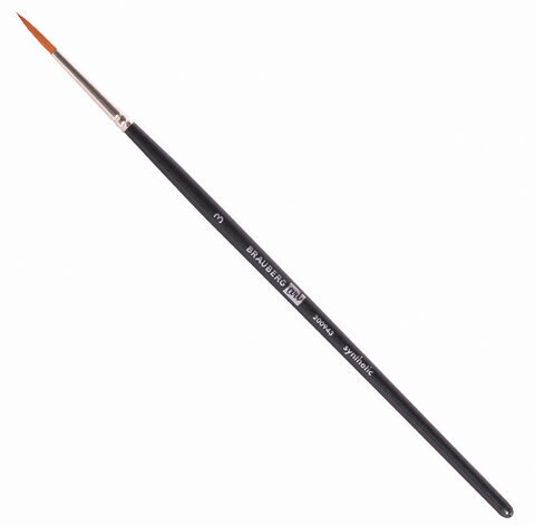 Кисти художественные BRAUBERG ART, набор 4 штуки, синтетика, (круглые № 1, 3, плоские № 4, 10), 200943