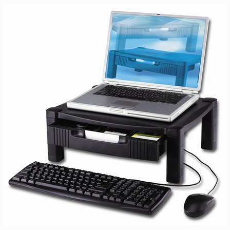 Подставка для принтера или монитора BRAUBERG, с 1 полкой и 1 ящиком, 430х340х164 мм, 510189