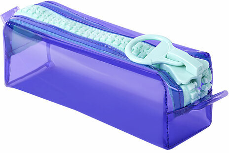 Пенал BRAUBERG с объемной "тракторной" молнией, 1 отделение, ПВХ, 22х8х6,5 см, "Contrast mint", 271565