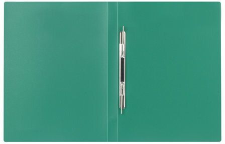 Папка с металлическим скоросшивателем BRAUBERG стандарт, зеленая, до 100 листов, 0,6 мм, 221631