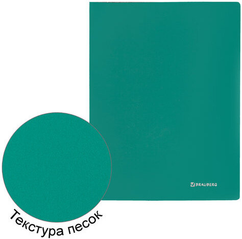 Папка с металлическим скоросшивателем BRAUBERG стандарт, зеленая, до 100 листов, 0,6 мм, 221631