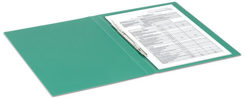 Папка с металлическим скоросшивателем BRAUBERG стандарт, зеленая, до 100 листов, 0,6 мм, 221631