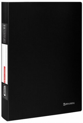 Папка 100 вкладышей BRAUBERG "Office", черная, 0,8 мм, 222641