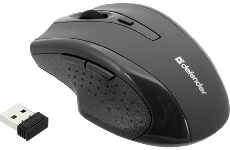 Мышь беспроводная DEFENDER Accura MM-365, 5 кнопок + 1 колесо-кнопка, оптическая, черная, 52365