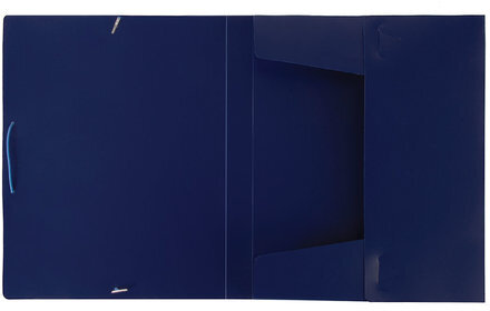 Папка-короб на резинках BRAUBERG, 30 мм, синяя, 0,7 мм, 224161