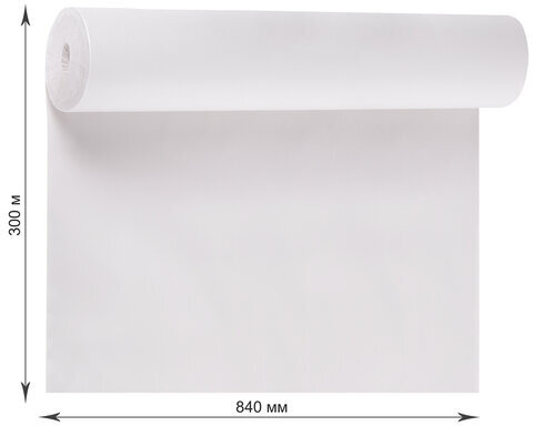 Бумага для творчества и упаковки, газетная, рулон 840 мм х 300 м, 45 г/м2, BRAUBERG, 665567