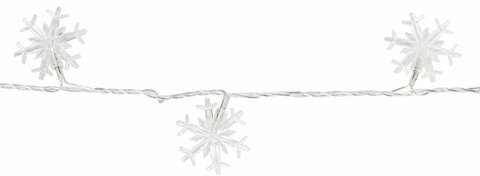Электрогирлянда-нить комнатная "Снежинки" 3 м, 30 LED, мультицветная, 220 V, ЗОЛОТАЯ СКАЗКА, 591268