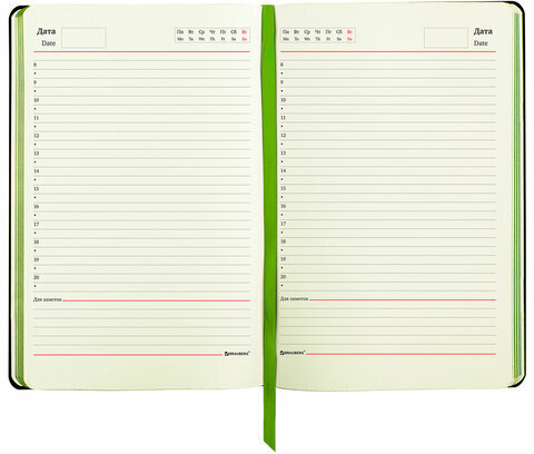 Ежедневник недатированный А5 (138х213 мм), BRAUBERG VISTA, под кожу, гибкий, 136 л., "Revival", 112030
