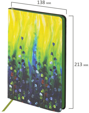 Ежедневник недатированный А5 (138х213 мм), BRAUBERG VISTA, под кожу, гибкий, 136 л., "Revival", 112030