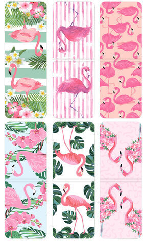 Закладки для книг МАГНИТНЫЕ, "FLAMINGO", набор 6 шт., 35x25 мм, BRAUBERG, 113165