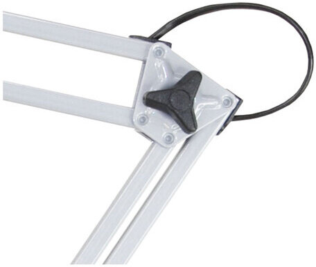 Настольная лампа светильник Бета на струбцине, цоколь Е27, серебро