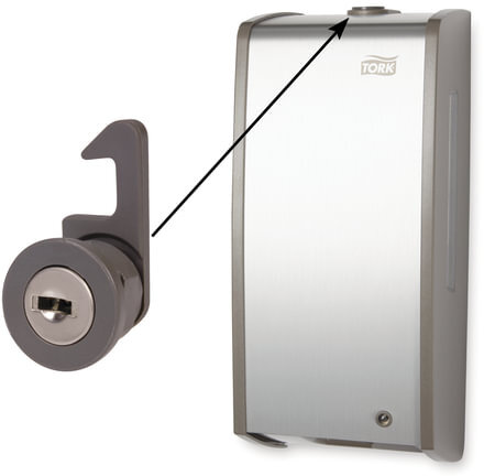 Замок для диспенсеров TORK Aluminium, серый, 200262