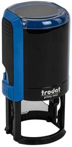 Оснастка для печатей, оттиск D=42 мм, синий, TRODAT 4642 PRINTY 4.0, корпус синий, крышка, подушка, 66584