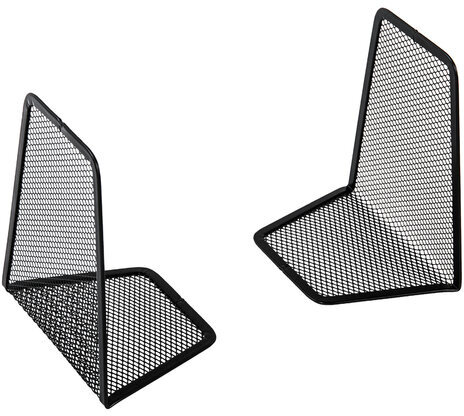Держатель (ограничитель) подставка для книг BRAUBERG "Germanium Mesh", 2 штуки, металл, 237977