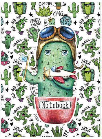 Блокнот МАЛЫЙ ФОРМАТ (75x105 мм), А7, 40 л., гребень, фольга, TWIN лак, клетка, "МИКС 3" (6 видов), 099128