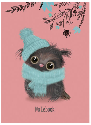 Блокнот МАЛЫЙ ФОРМАТ (75x105 мм), А7, 40 л., гребень, фольга, TWIN лак, клетка, "МИКС 3" (6 видов), 099128