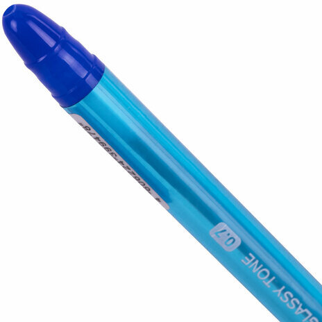 Ручка шариковая масляная с грипом BRAUBERG GLASSY TONE, СИНЯЯ, узел 0,7 мм, линия письма 0,35 мм, 144108