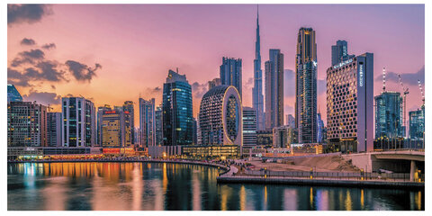 Календарь квартальный с бегунком 2023 г., 4 блока, 4 гребня, БИЗНЕС, "Небоскребы", HATBER, 4Кв4гр3_27161