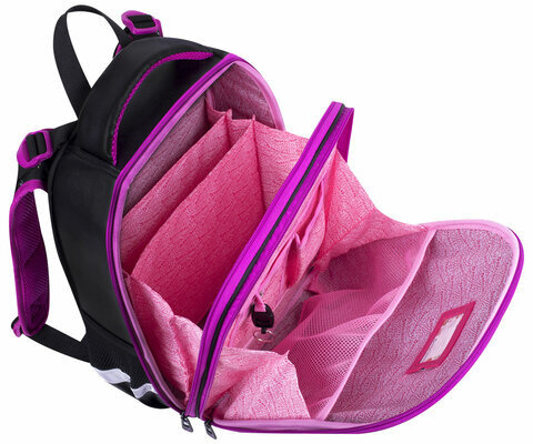 Ранец BRAUBERG SHINY, 2 отделения, с брелоком, "Magic cat", 38х28х14 см, 271381